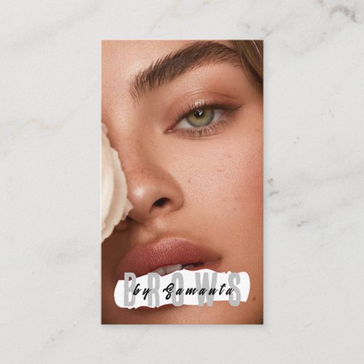 Carte De Visite Broyage PMU Microblading Henna Salon Busin (Devant)