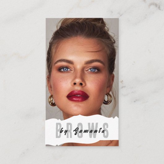 Carte De Visite Broyage PMU Microblading Henna Salon Busin (Devant)