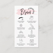 Carte De Visite Broyages Microblading après-soins Pink Watercolor  (Devant)