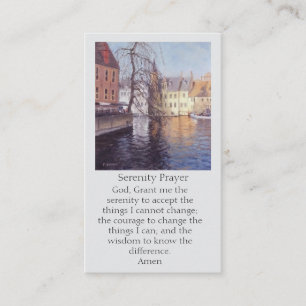 Carte De Visite Bruges Canal Blues Oranges Violets Sympathie Prièr