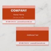 Carte De Visite Bruit de techno rétro (Devant / Derrière)