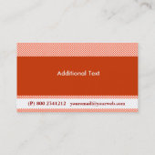 Carte De Visite Bruit de techno rétro (Dos)