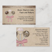 Carte De Visite Bruit élégant de gâteau de damassé de cacao (Devant / Derrière)