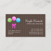 Carte De Visite Bruits colorés de gâteau (Dos)