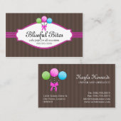 Carte De Visite Bruits colorés de gâteau (Devant / Derrière)