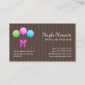 Carte De Visite Bruits colorés de gâteau (Dos)