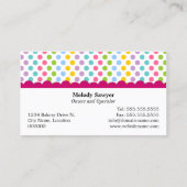 Carte De Visite Bruits de fantaisie de biscuit (Dos)