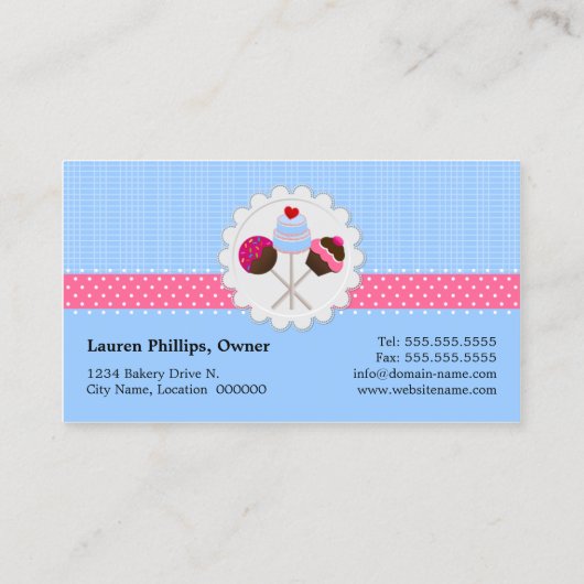 Carte De Visite Bruits de gâteau (Dos)