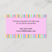 Carte De Visite Bruits FAITS SUR COMMANDE de gâteau (Dos)