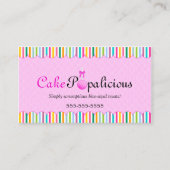 Carte De Visite Bruits FAITS SUR COMMANDE de gâteau (Devant)