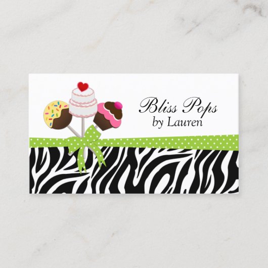 Carte De Visite Bruits lunatiques de gâteau (Devant)