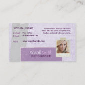 Carte de visite brûlé d'image des bords cinq : (Dos)