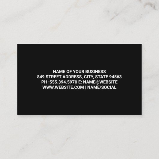 Carte De Visite Brûleur métal doré (Dos)