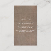 Carte De Visite Brûlons et dentelle et lampes à cordes rustique Él (Dos)