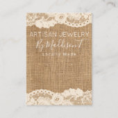 Carte De Visite Brûlure de dentelle rustique Bijoux faits main (Devant)