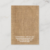 Carte De Visite Brûlure de dentelle rustique Bijoux faits main (Dos)