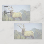 Carte De Visite Brume de début de la matinée, élan (Devant / Derrière)