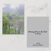 Carte De Visite Brume de matin sur l'ATC d'étang (Devant / Derrière)