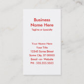 Carte De Visite brume folle (Dos)