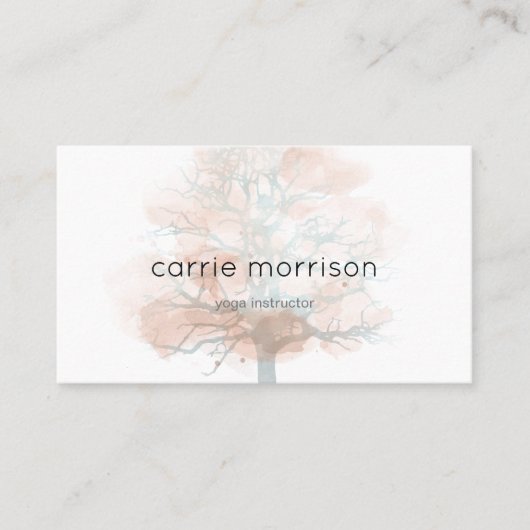 carte de visite brumeux d'arbre (Devant)