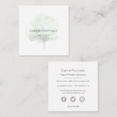 carte de visite brumeux d'arbre (Devant / Derrière)