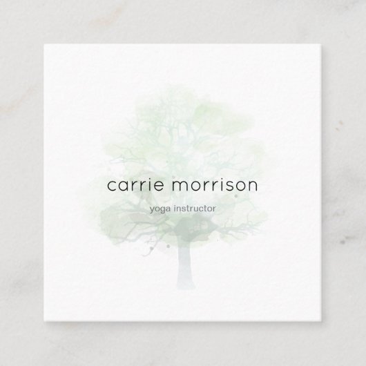 carte de visite brumeux d'arbre (Devant)