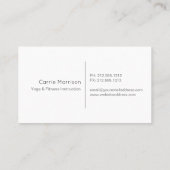 carte de visite brumeux d'arbre (Dos)