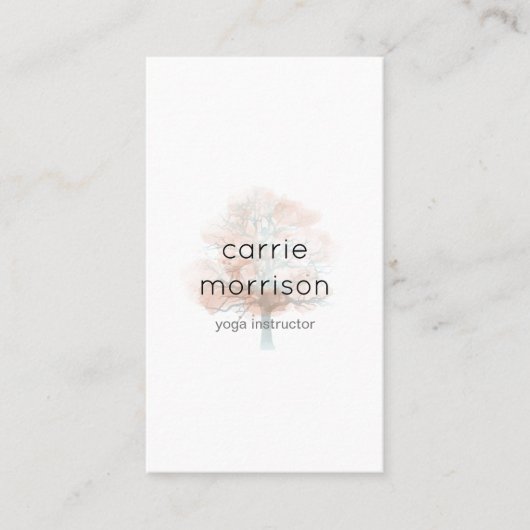 carte de visite brumeux d'arbre (Devant)