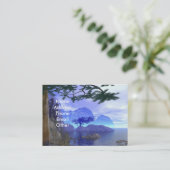 Carte de visite brumeux de scène de lac (Debout devant)