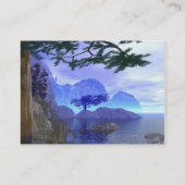 Carte de visite brumeux de scène de lac (Dos)