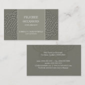 Carte de visite brumeux en filigrane d'élégance (Devant / Derrière)