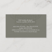 Carte de visite brumeux en filigrane d'élégance (Dos)