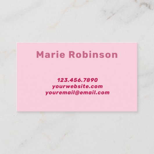 Carte De Visite Brun bleu rose pâle rétro (Dos)