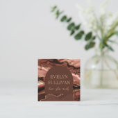 Carte de visite brun brun de sienne brûlé et arche (Debout devant)