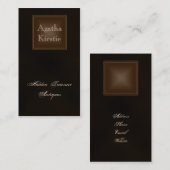 Carte de visite brun chocolat riche classique (Devant / Derrière)