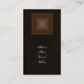 Carte de visite brun chocolat riche classique (Dos)