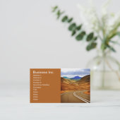 Carte De Visite Brun d'affaires de voyage de route et de rêve de (Debout devant)