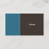 Carte De Visite Brun élégant et bleu (Dos)