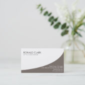 Carte De Visite Brun foncé simple professionnel moderne des (Debout devant)