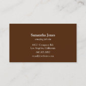 Carte De Visite brun jaune moderne de mandala de crocus (Dos)