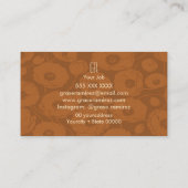 Carte De Visite Brun | Parties scintillant Rose moderne et chic de (Dos)