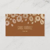 Carte De Visite Brun | Parties scintillant Rose moderne et chic de (Devant)