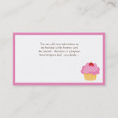 Carte De Visite Brune/Baker de petit gâteau/carte de visite roses (Dos)