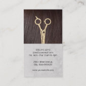 Carte De Visite Brunette Hair | Ciseaux de salon de cheveux (Dos)