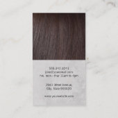 Carte De Visite Brunette Icône ciseaux cheveux et salon (Dos)