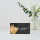 Carte De Visite Brush en or noir (Debout devant)