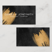 Carte De Visite Brush en or noir (Devant / Derrière)