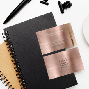 Carte De Visite Brush Metallic Rose Gold