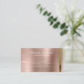Carte De Visite Brush Metallic Rose Gold (Debout devant)