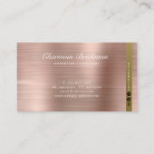 Carte De Visite Brush Metallic Rose Gold (Devant)